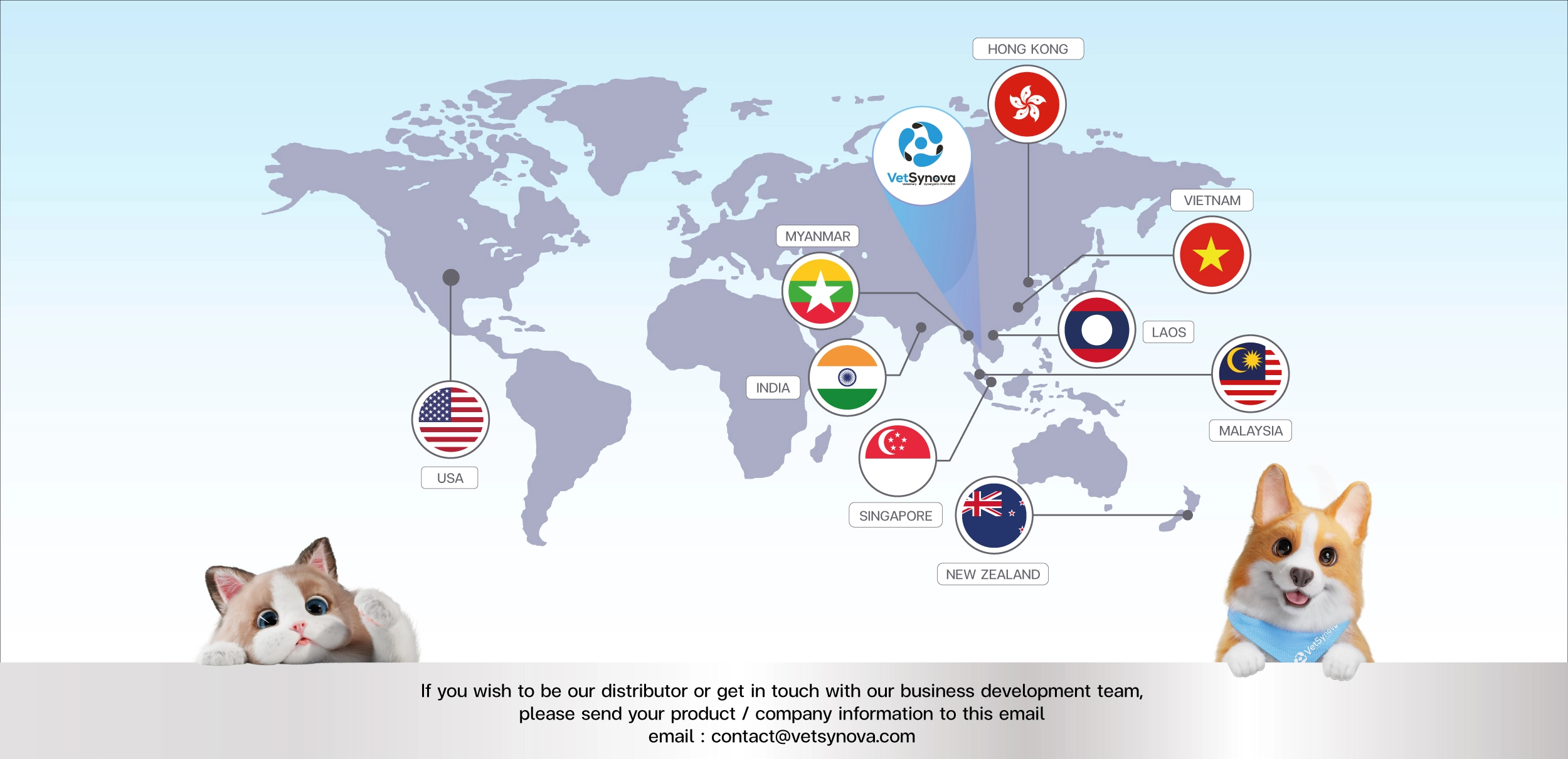 VetSynova Worldwide Brand Partner Map